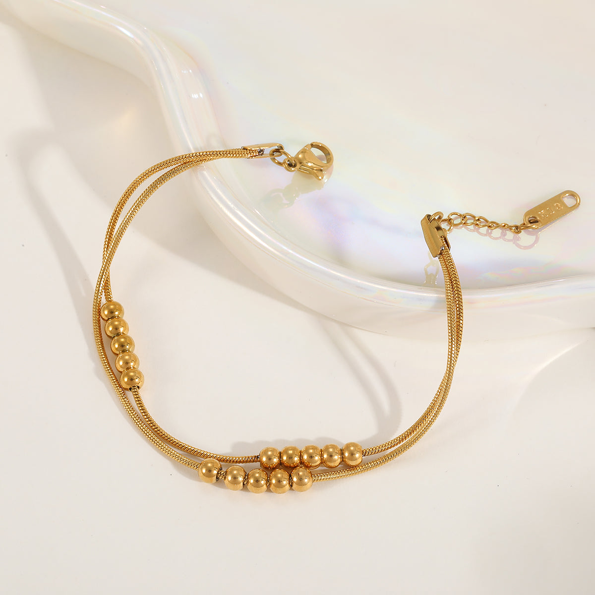 PVD Coated 18K Gold Plated Real Solid Color 304 Stainless Steel Waterproof Non Tarnish Plating Layered Necklaces