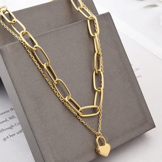 PVD Coated 18K Gold Plated  Non Tarnish 304 Stainless Steel Necklace