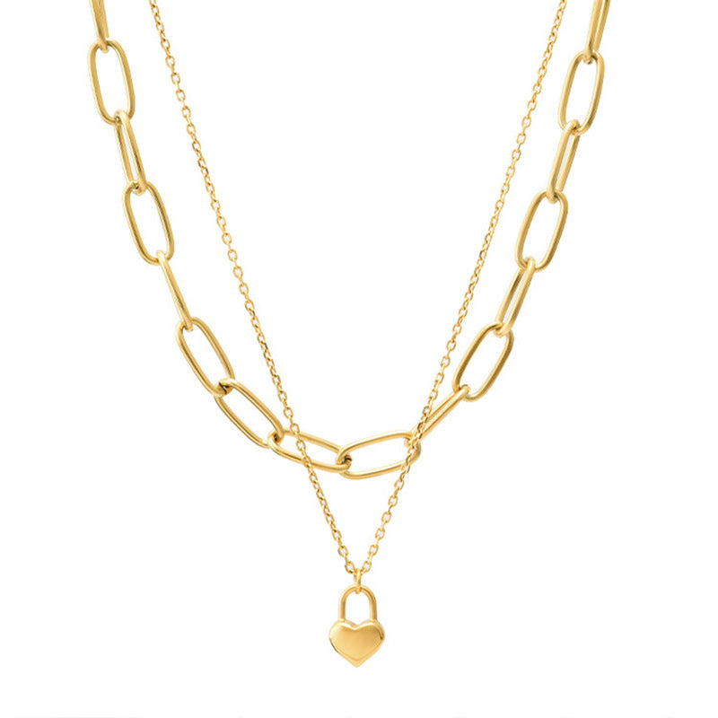 PVD Coated 18K Gold Plated  Non Tarnish 304 Stainless Steel Necklace