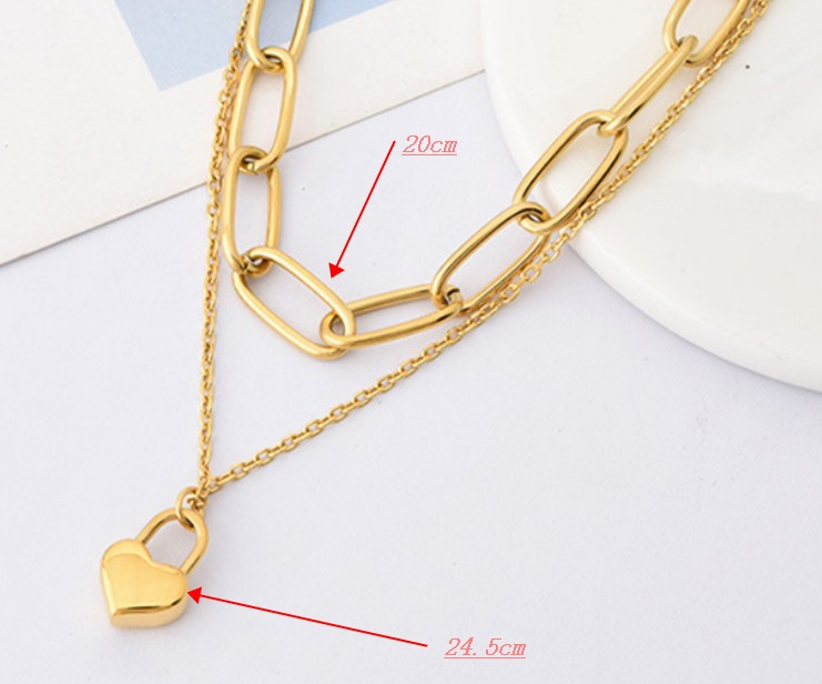 PVD Coated 18K Gold Plated  Non Tarnish 304 Stainless Steel Necklace