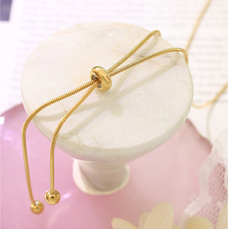 PVD Coated Real Gold Plated Solid Color Stainless Steel Waterproof Non Tarnish Long Necklace