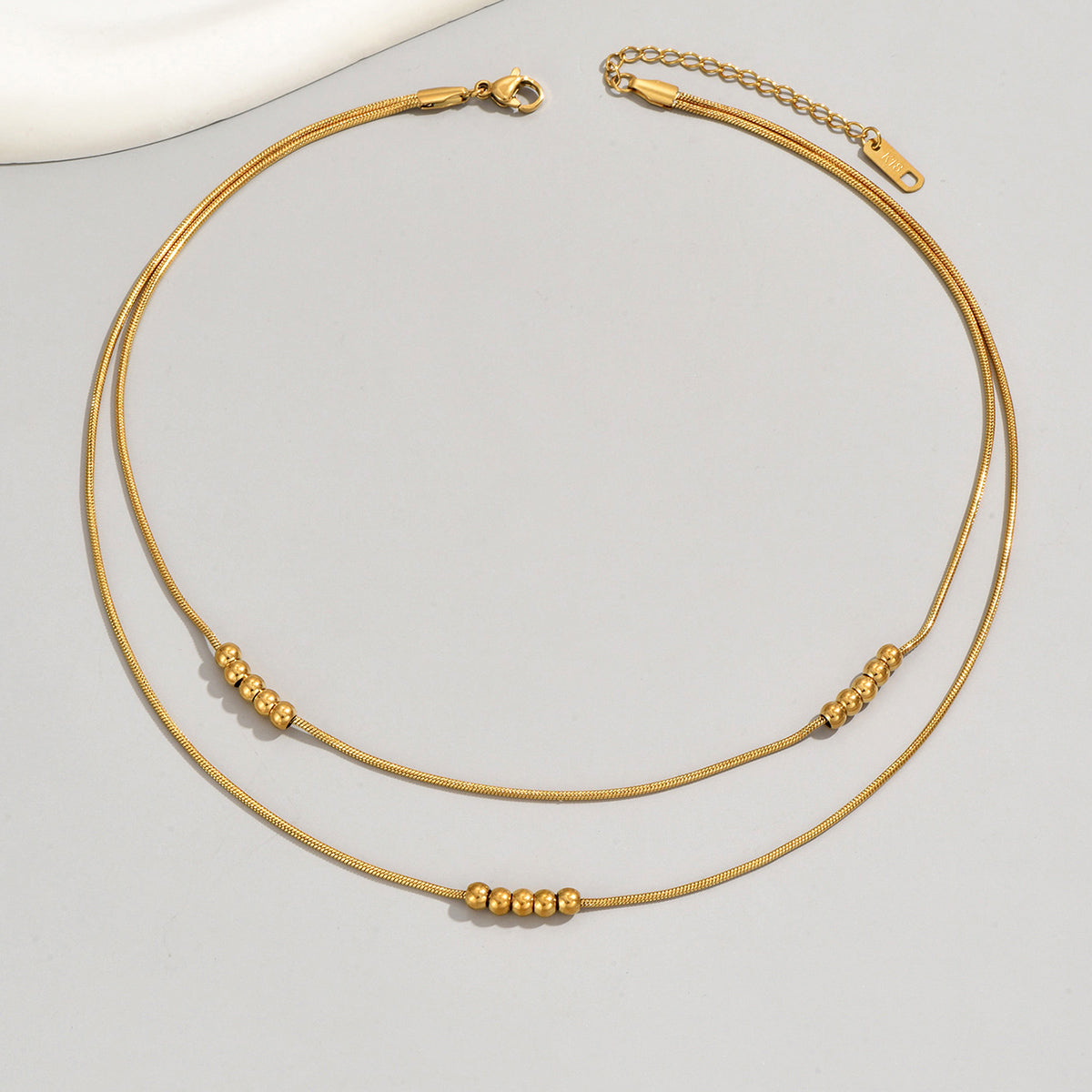 PVD Coated 18K Gold Plated Real Solid Color 304 Stainless Steel Waterproof Non Tarnish Plating Layered Necklaces