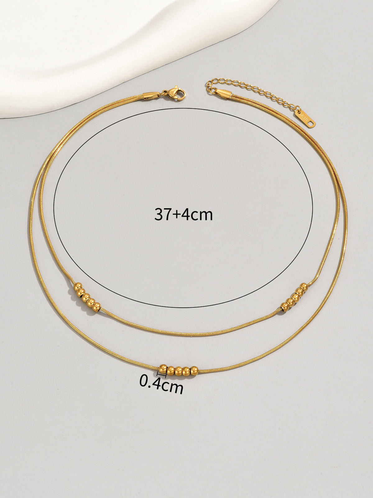 PVD Coated 18K Gold Plated Real Solid Color 304 Stainless Steel Waterproof Non Tarnish Plating Layered Necklaces