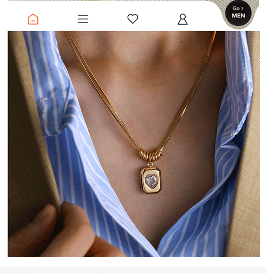 PVD Coated 18K Gold Plated  304 Stainless Steel Vintage Style  Waterproof Non Tarnish Pendant Necklace