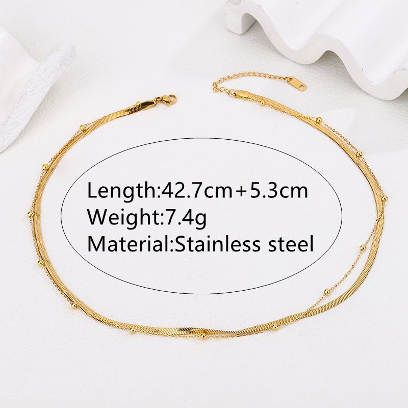 Ion Plating (IP) 18K Gold Plated Geometric Non Tarnish 304 Stainless Steel Necklace