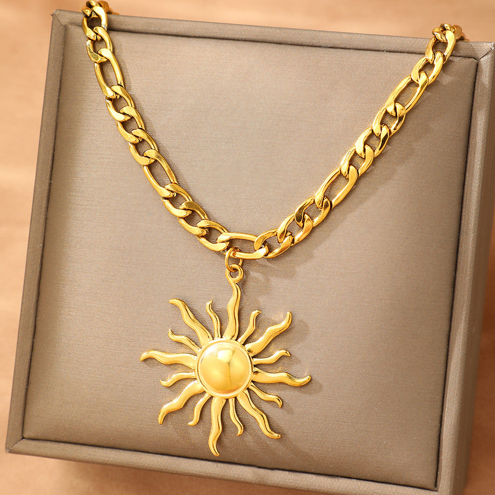 Ion Plating (IP) 18K Gold Plated Non Tarnish 304 Stainless Steel Pendant Necklace