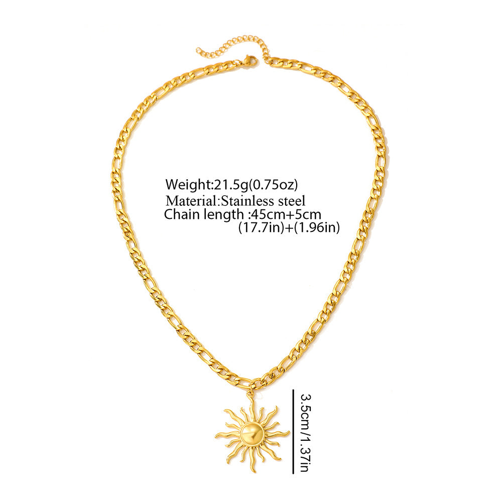 Ion Plating (IP) 18K Gold Plated Non Tarnish 304 Stainless Steel Pendant Necklace