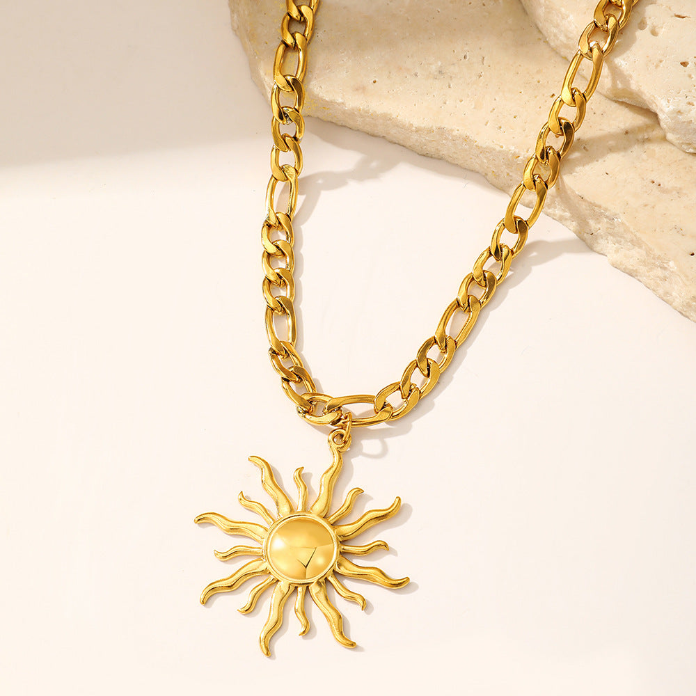 Ion Plating (IP) 18K Gold Plated Non Tarnish 304 Stainless Steel Pendant Necklace