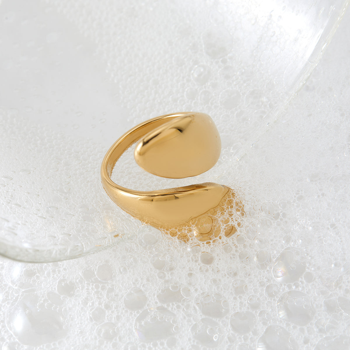 316 Stainless Steel Ion Plating (IP) Real Gold Plated  Non Tarnish Gold  Ring.