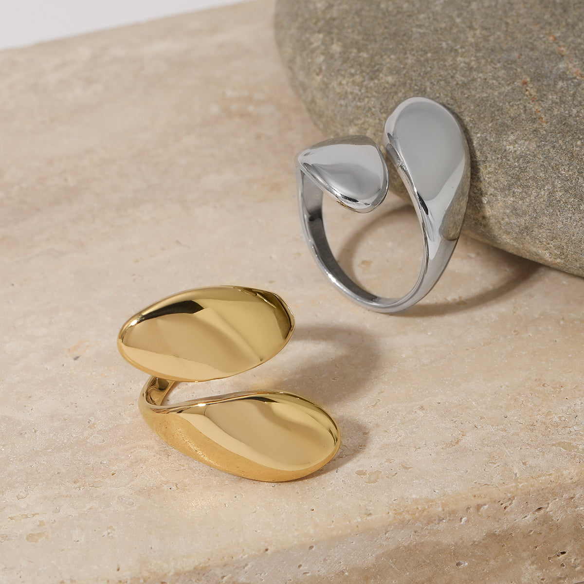 316 Stainless Steel Ion Plating (IP) Real Gold Plated  Non Tarnish Gold  Ring.