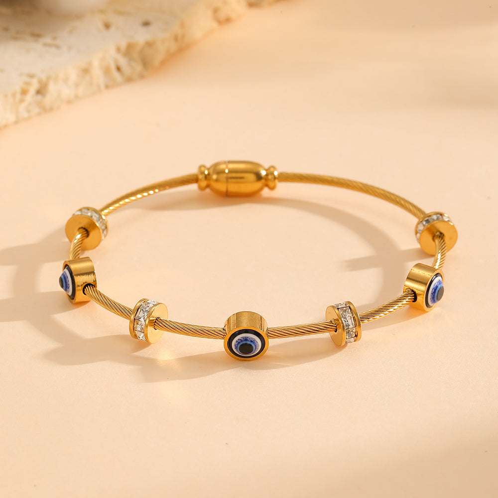 304 Stainless Steel  electroplated 18K Real Gold Multi-style  Bracelet For Women